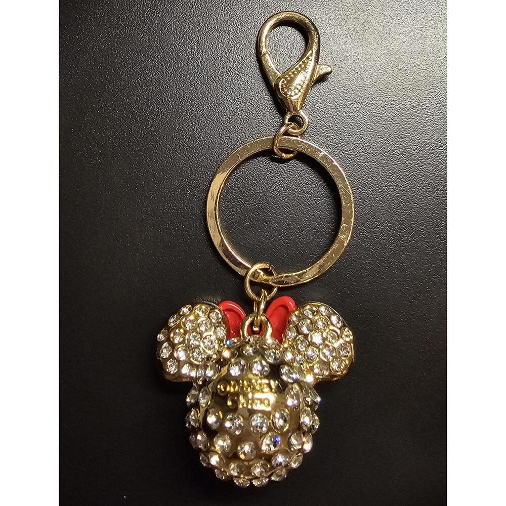 Disney Parks Minnie Mouse Rhinestone Keychain - Picture 3 of 4